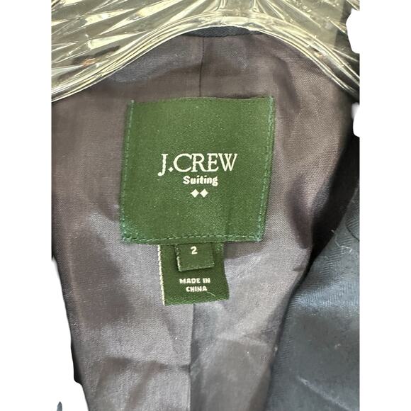 J.Crew Suiting Women's Navy Blue Preppy Work‎ Office Academia Blazer Size 2 - Picture 2 of 10